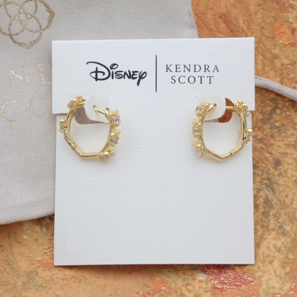 Kendra Scott Jewelry - New Kendra Scott White Cz Disney Earrings Gold